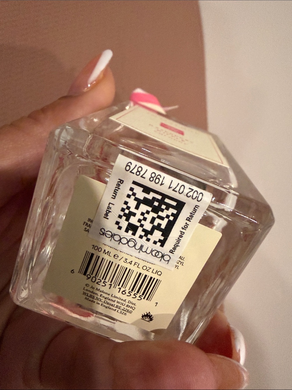 Jo Malone Pink Raspberry Ripple Cologne with Striped Bow - Picture 6 of 10